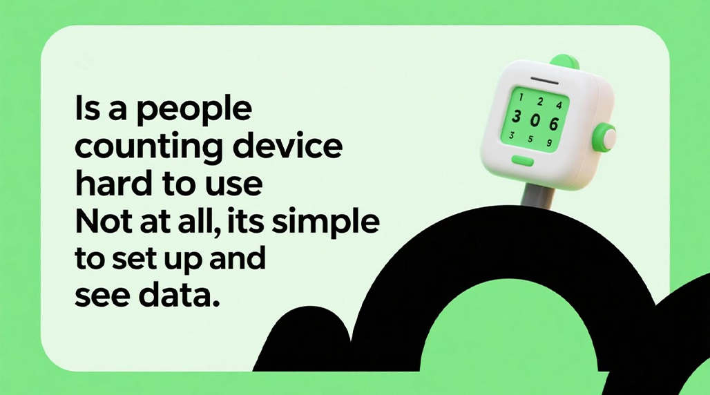 Is a people counting device hard to use? Not at all, its simple to set up and see data.
