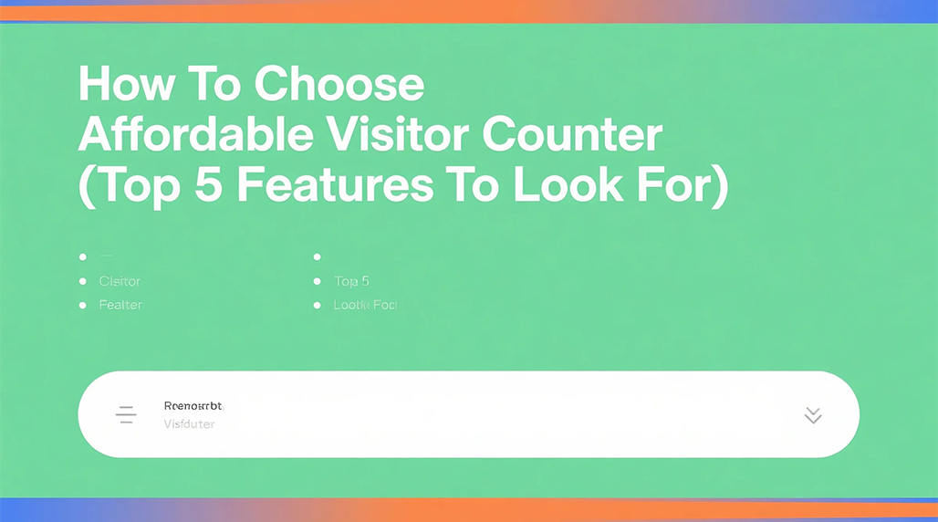 How To Choose Affordable Visitor Counter (Top 5 Features To Look For)