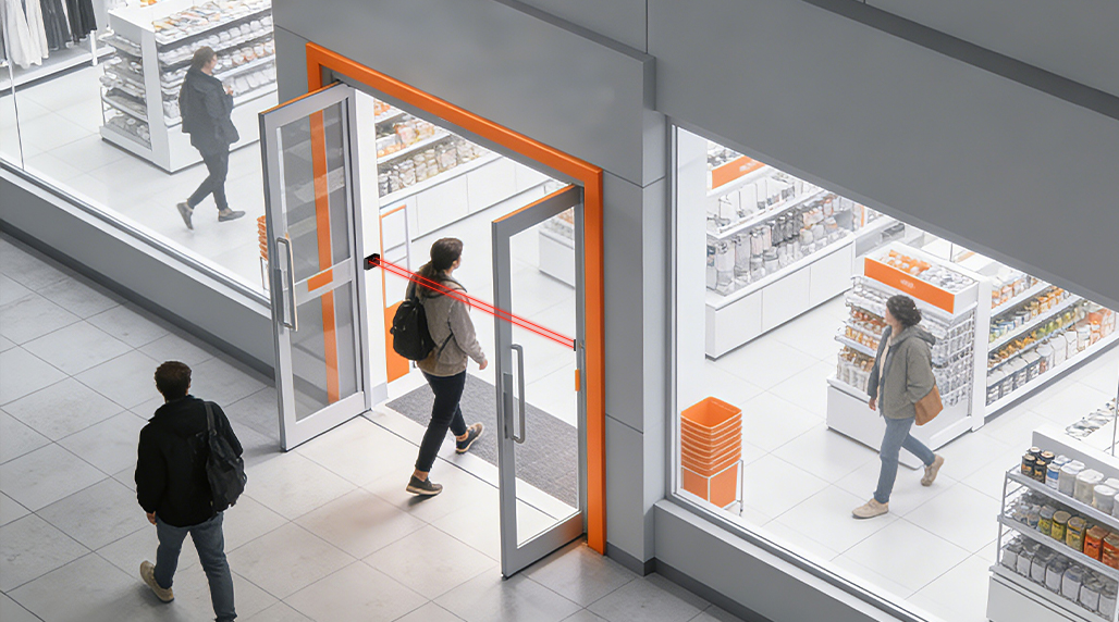 Simple bidirectional people counter algorithm to count crowds.